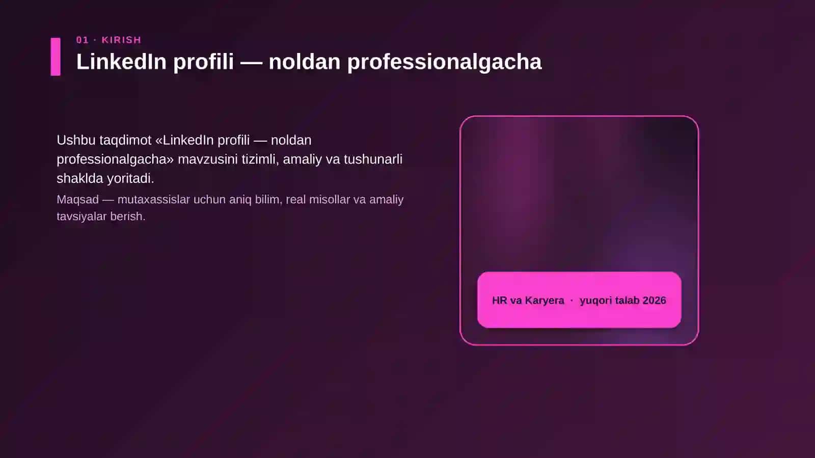 LinkedIn profili — noldan professionalgacha 4