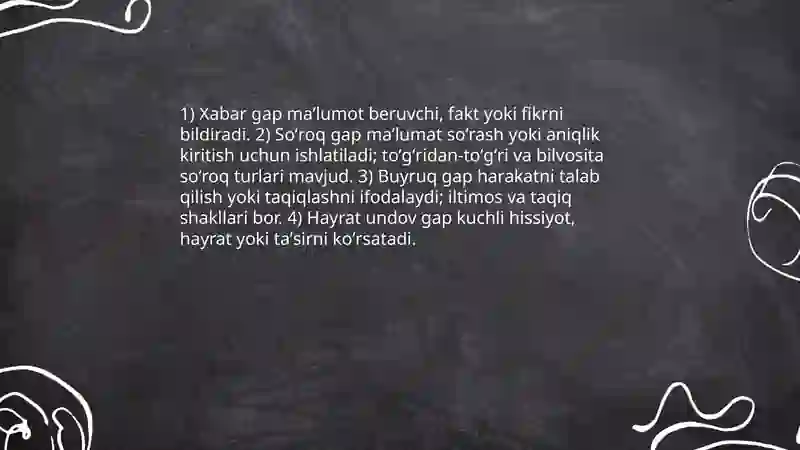 Gaplar, Xabarlar 4