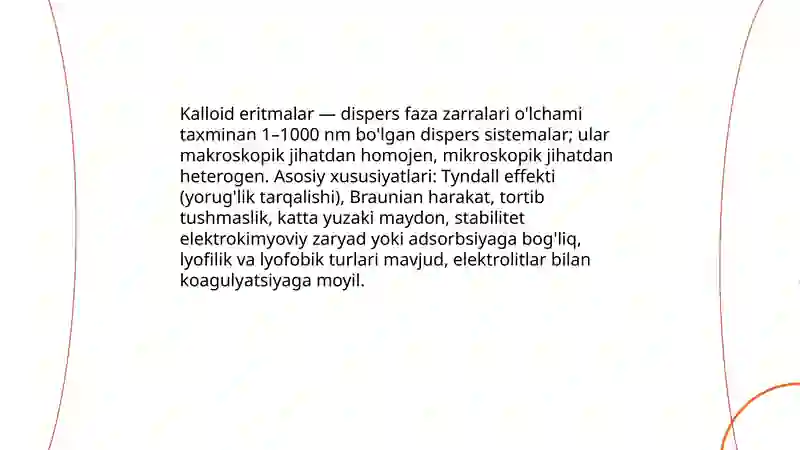 Dispers sistemalar kalloid eritmalar 4
