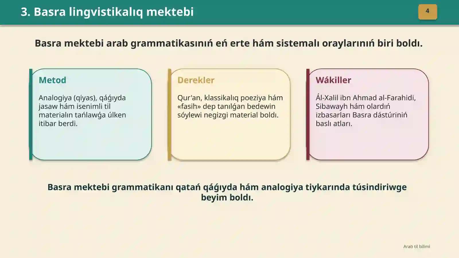 Arab til bilimi 4