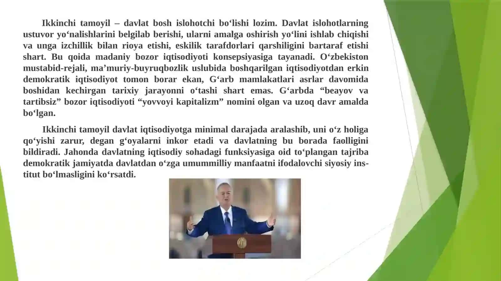 O`zbekistonning o`ziga xos istiqlol va taraqqiyot yo`li 4