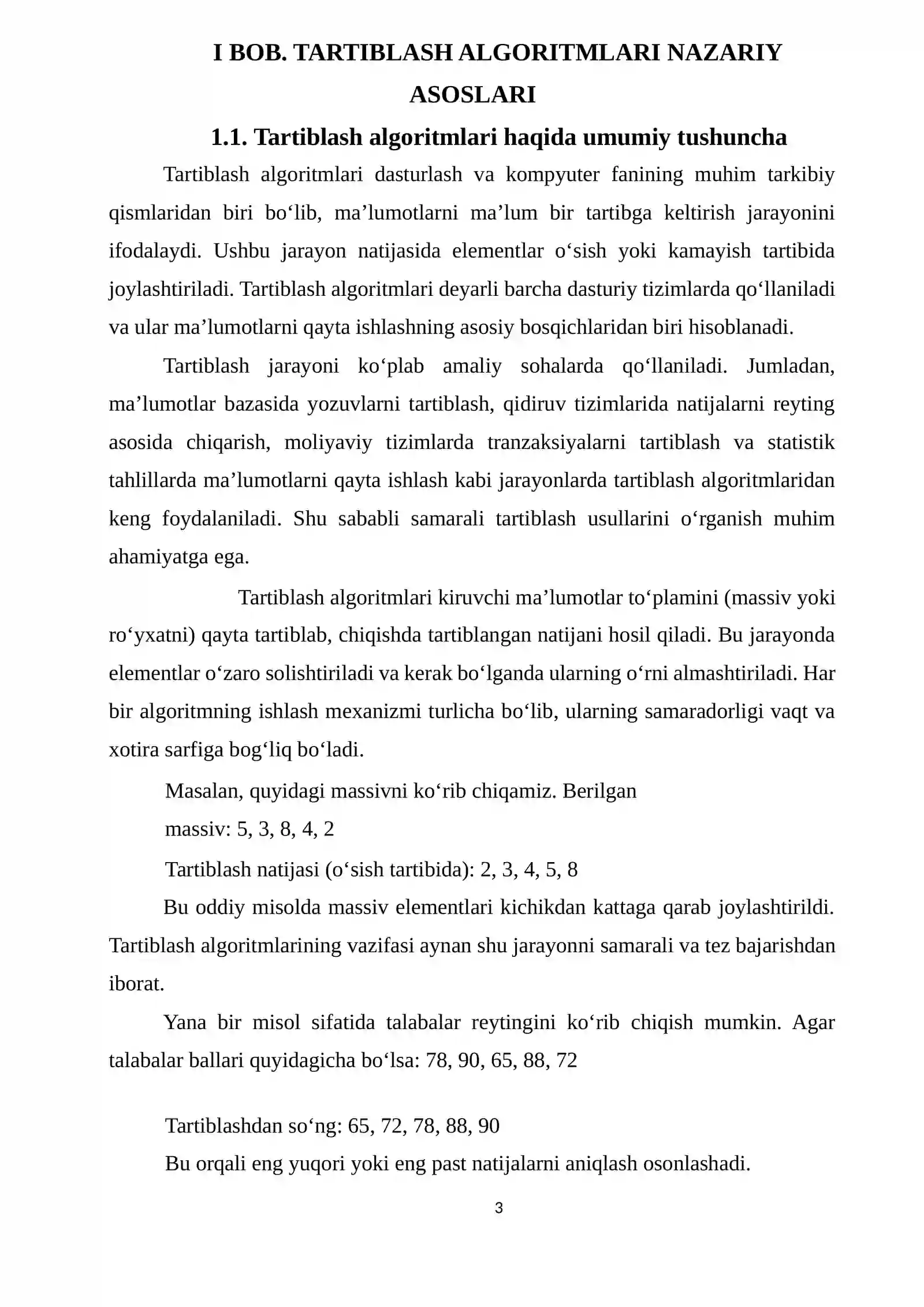 Tartiblash algoritmlari Bubble sort va Bucket sort 4