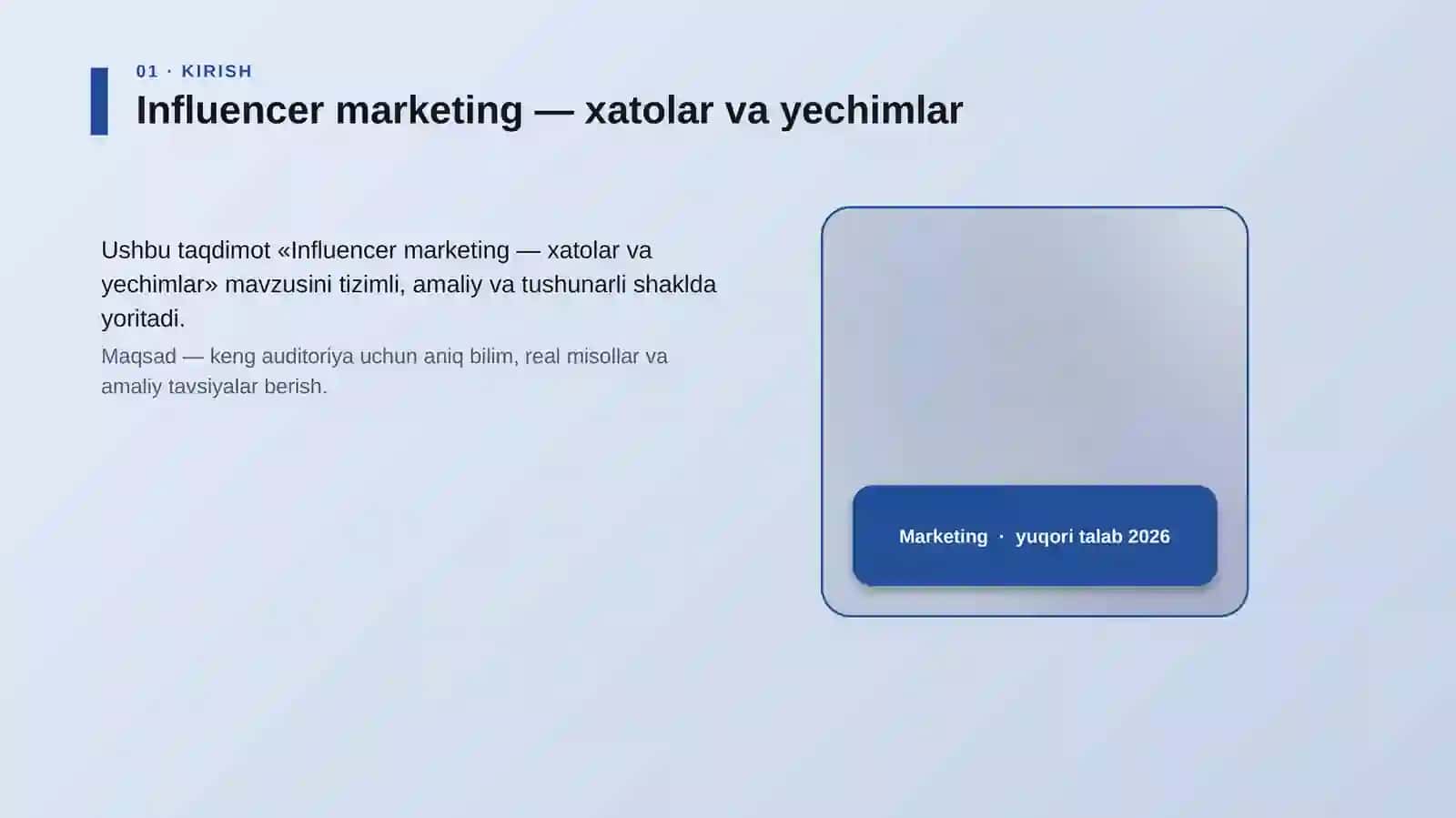 Influencer marketing — xatolar va yechimlar 4
