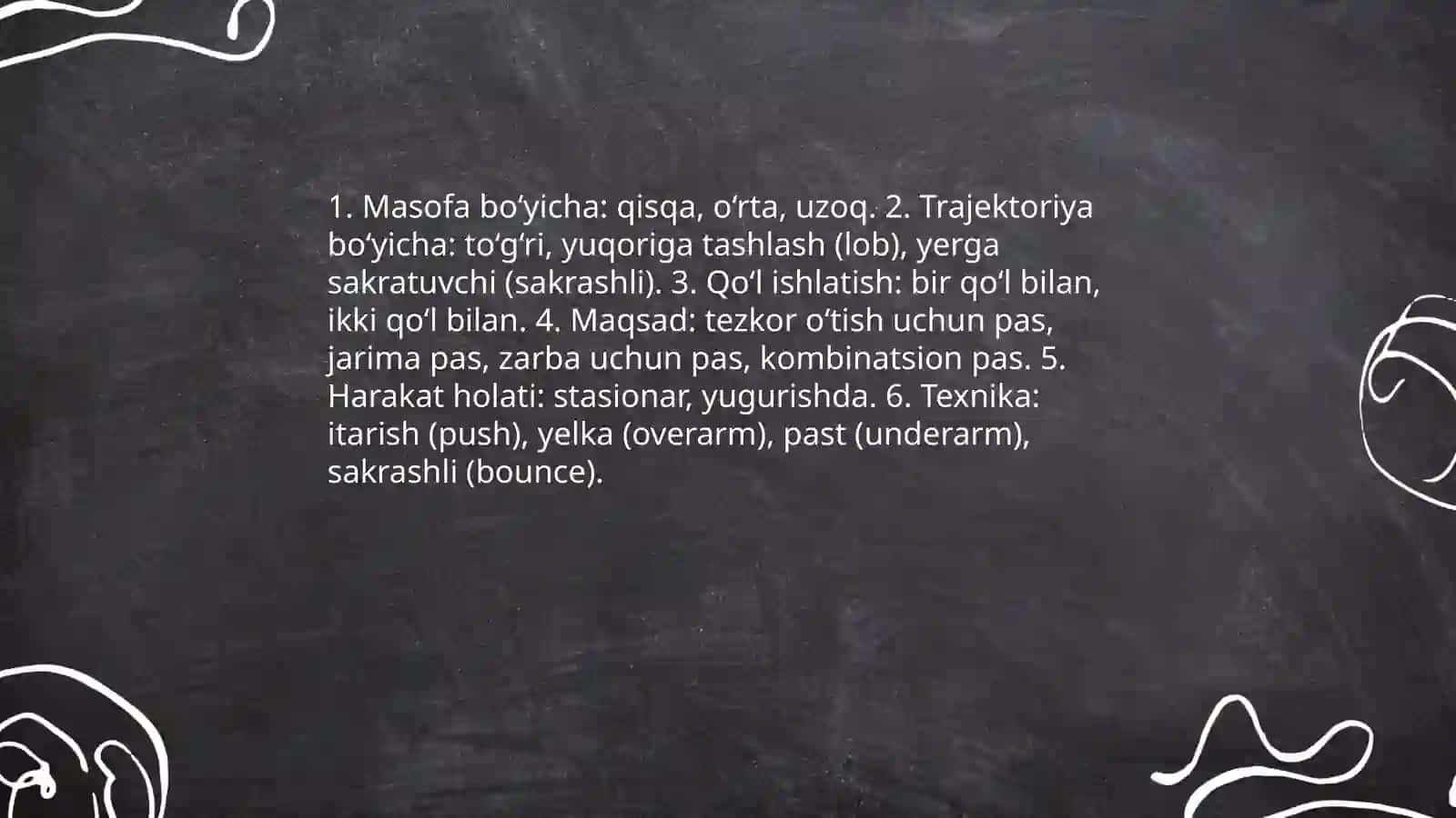 Gandbol oyini texnikasi va taktikasini tasnifi 4