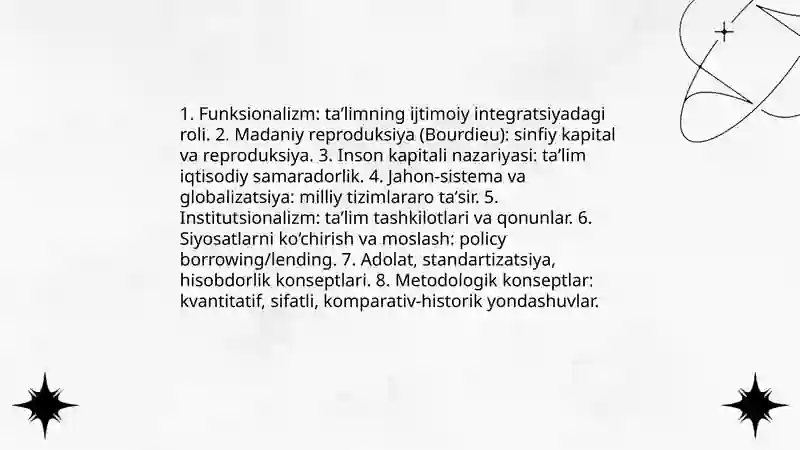 Komparativistik pedagogika fanidan tayyorlagan mustaqil ish 4
