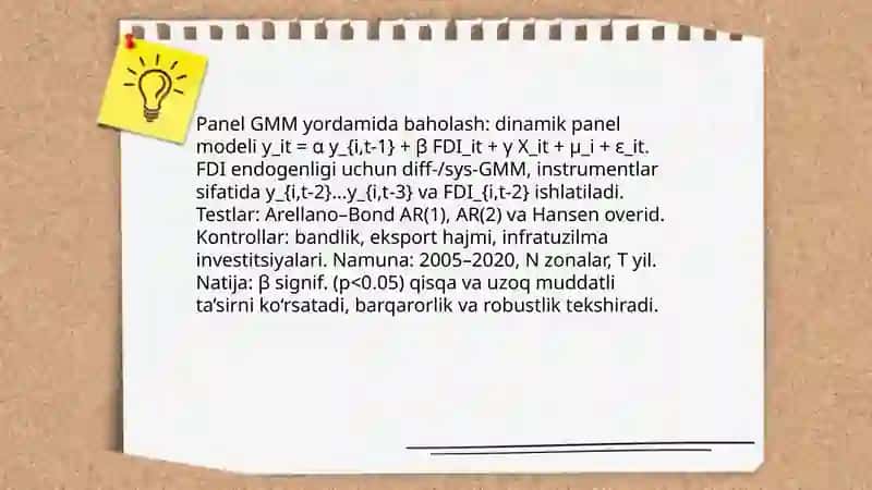 Erkin iqtisodiy zonalar rivojlanish ko‘rsatkichlarini ekonometrik modellashtirish 4