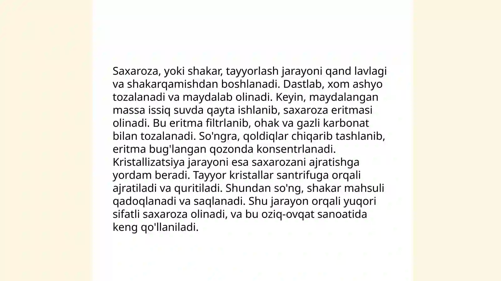 Saxaroza xossalari 4