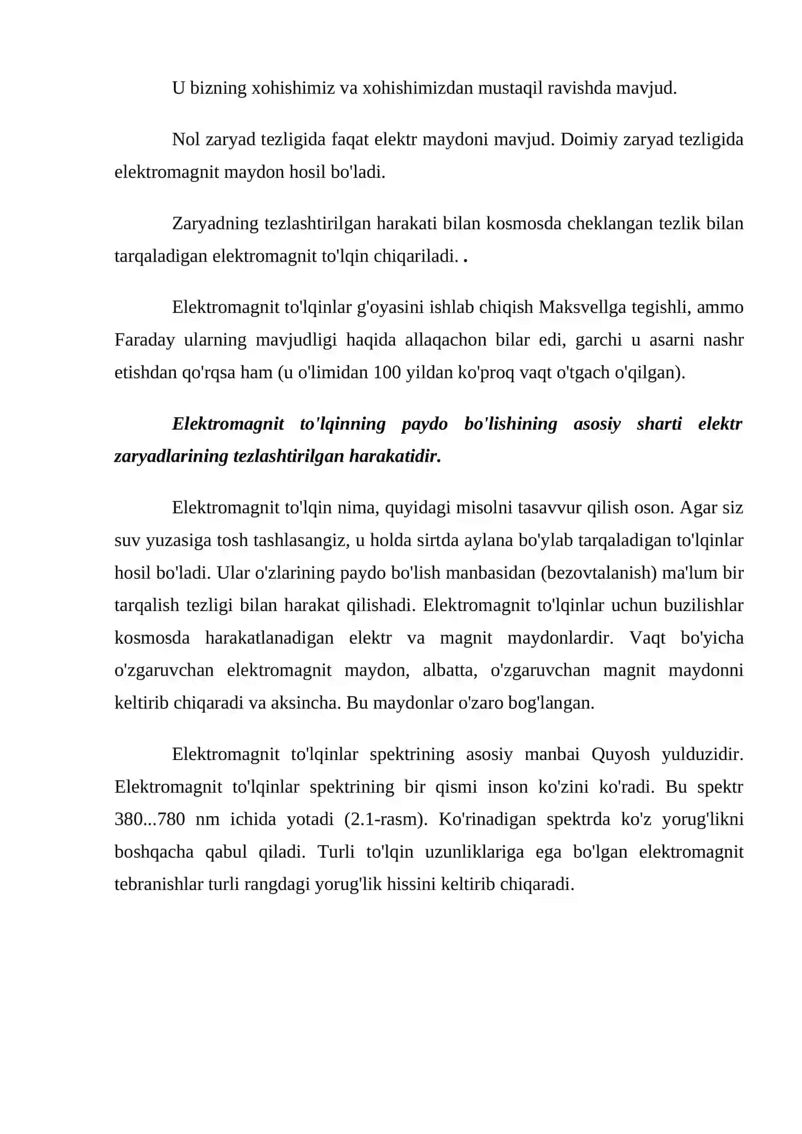 Elektromagnit to'lqinlarni nurlanish 4