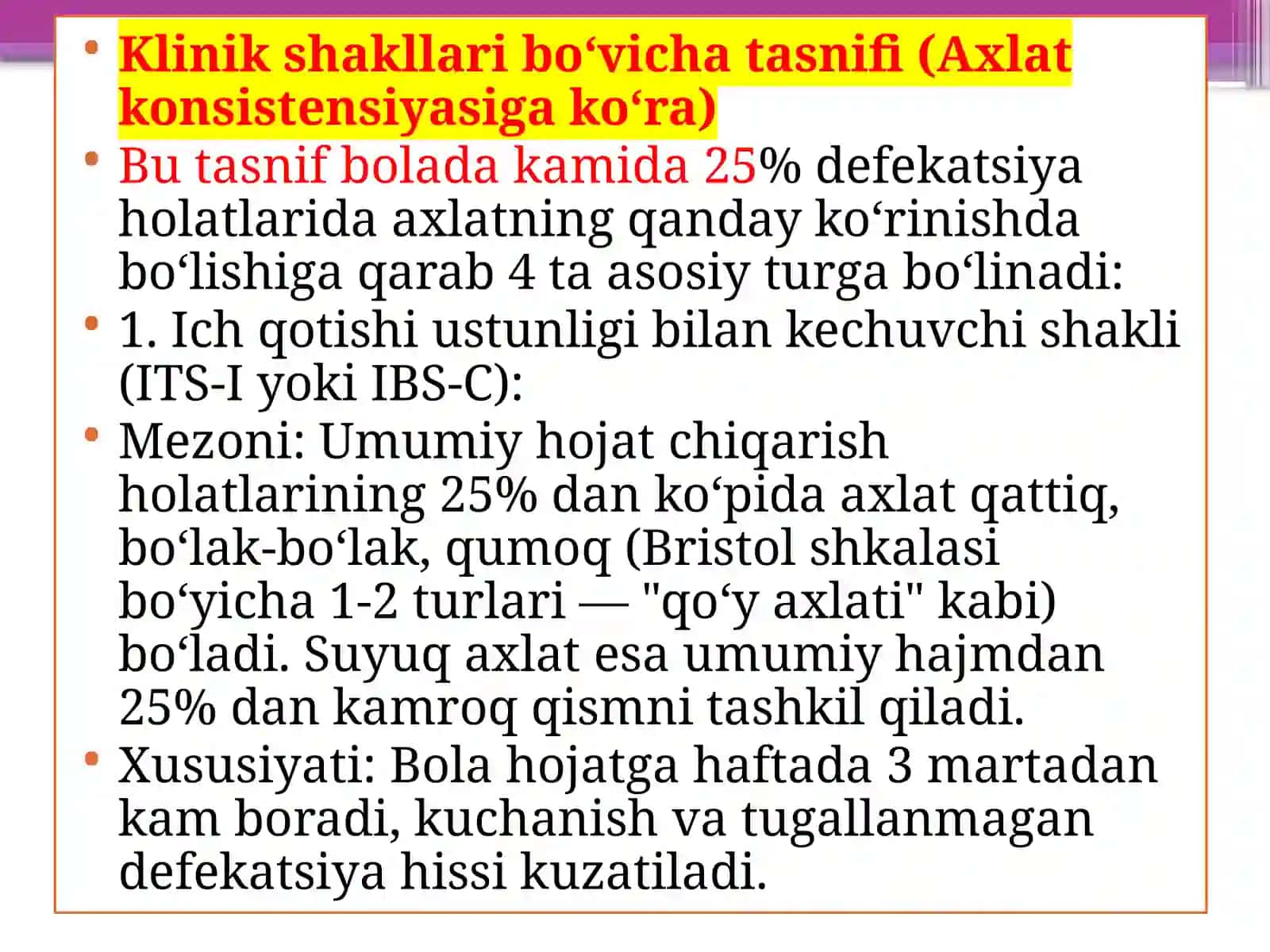Ichakta’sirlanish sindromi 4
