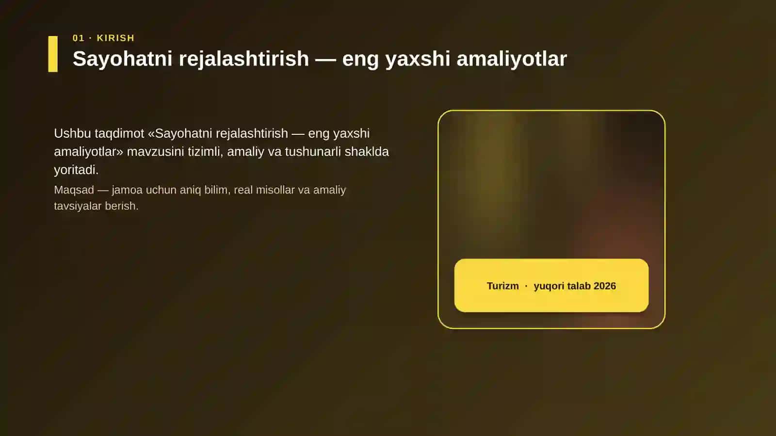Sayohatni rejalashtirish — eng yaxshi amaliyotlar 4
