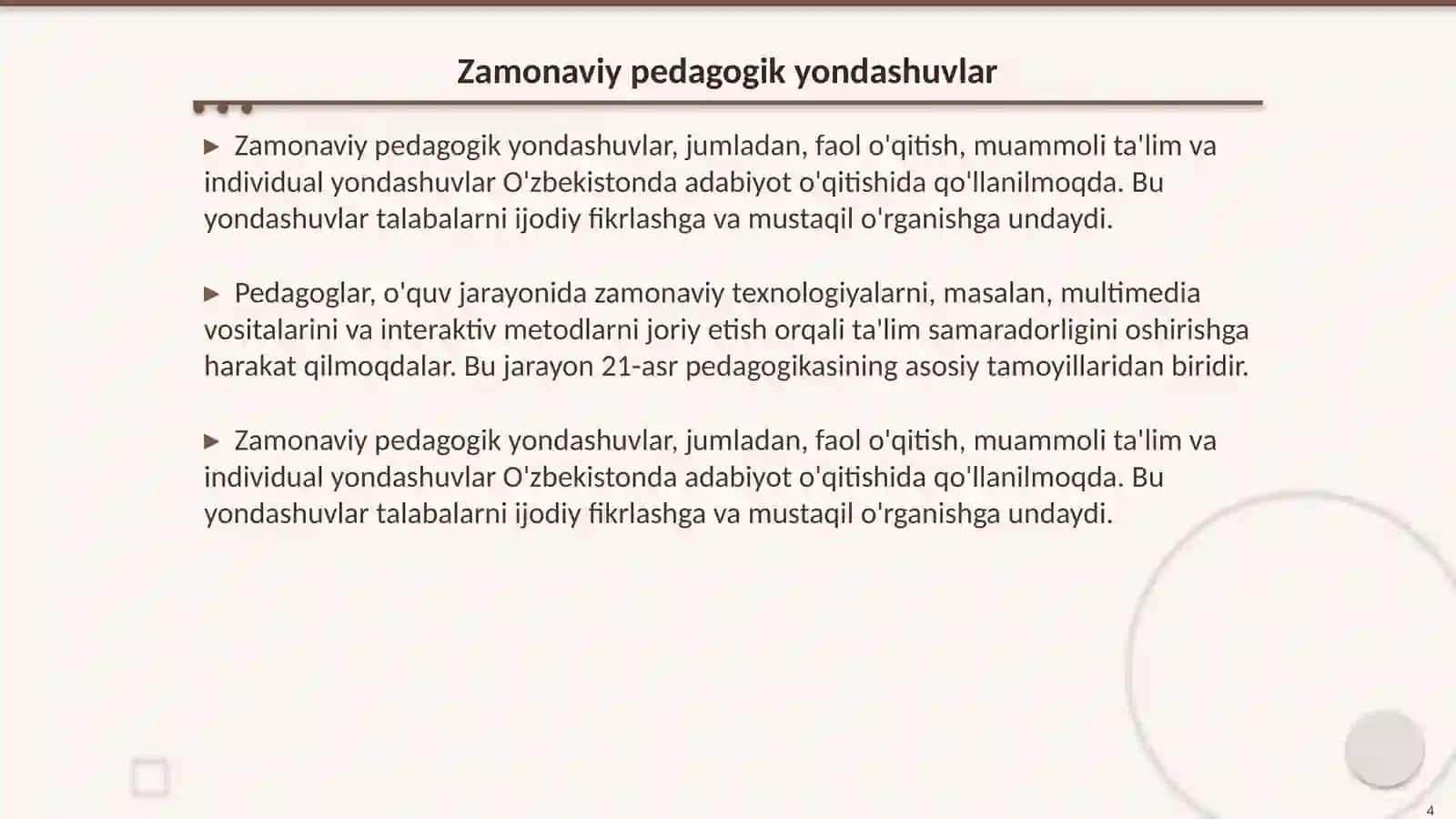 Zamonaviy adabiyot oqitish metodikasi 4