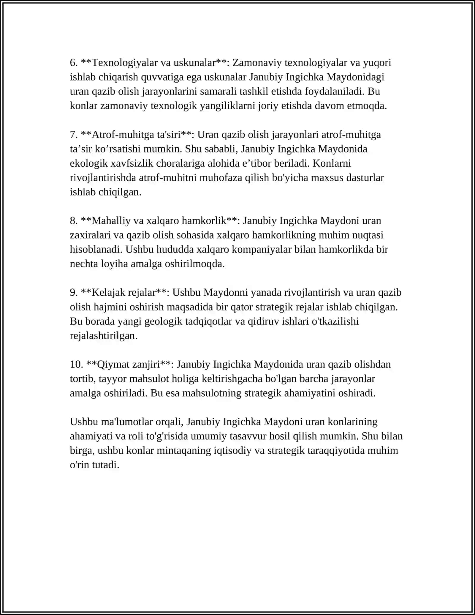 JANUBIY INGCHAKA MAYDONI UMUMIY XULOSI 4