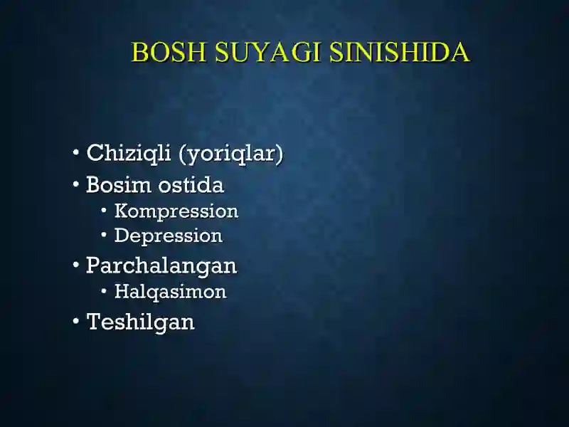 Bosh miya travmalari 4