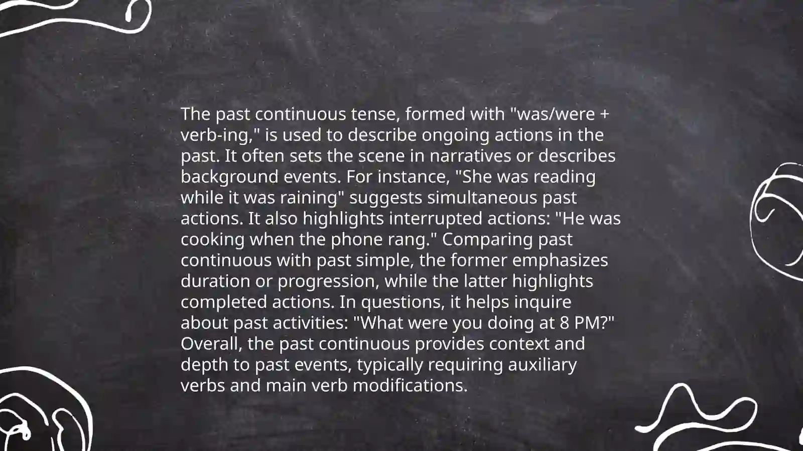 Past continues 4