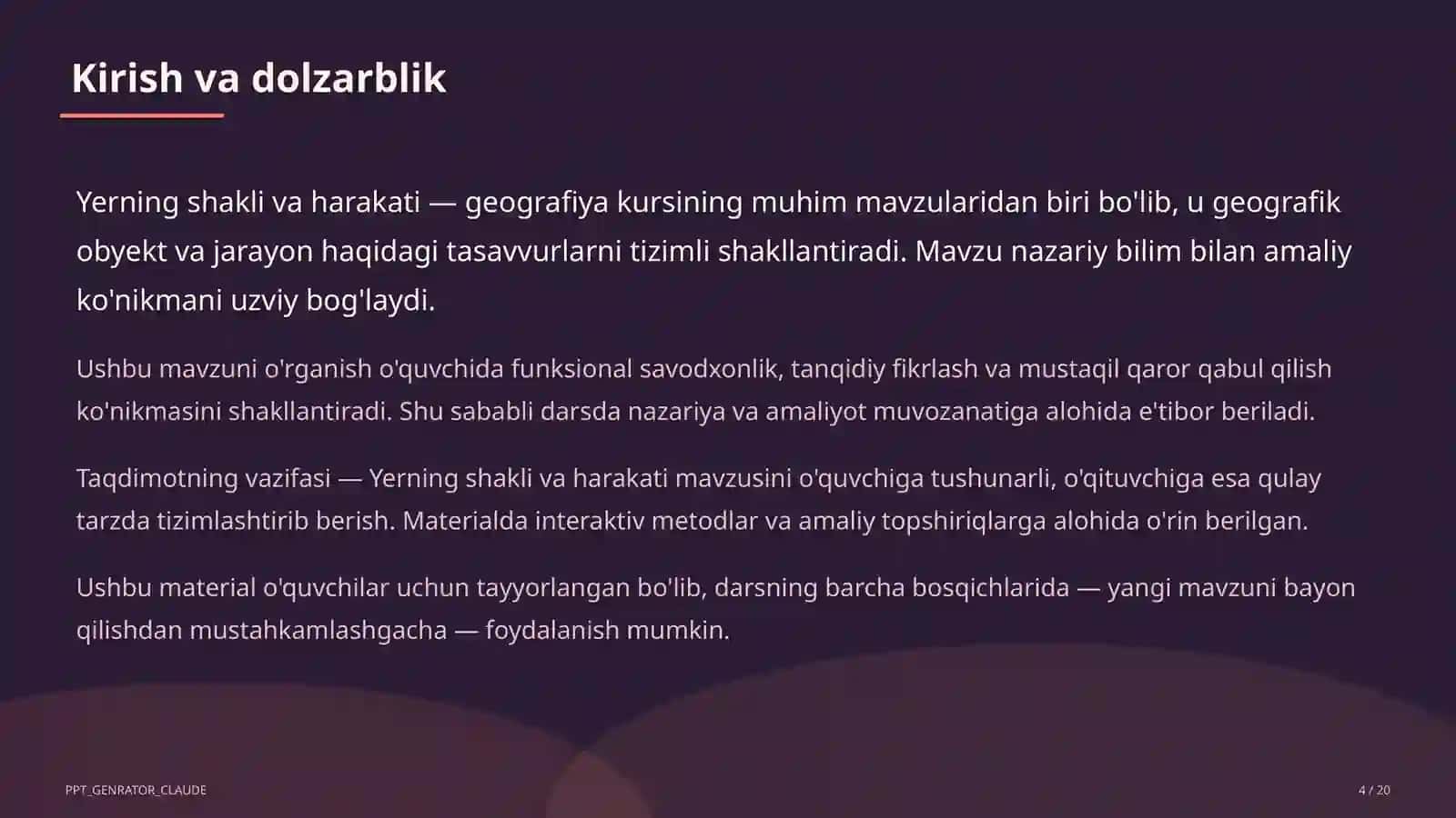 Yerning shakli va harakati (5-sinf) 4