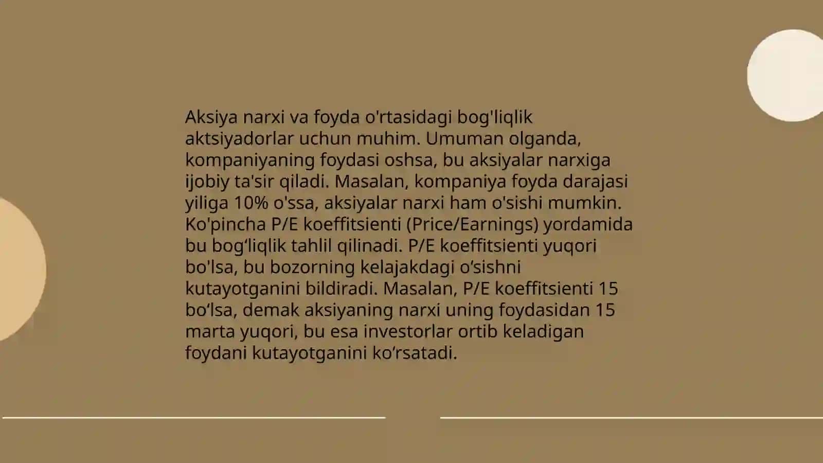 Aksiyaga tug'ri keladigan foyda hisobi 4