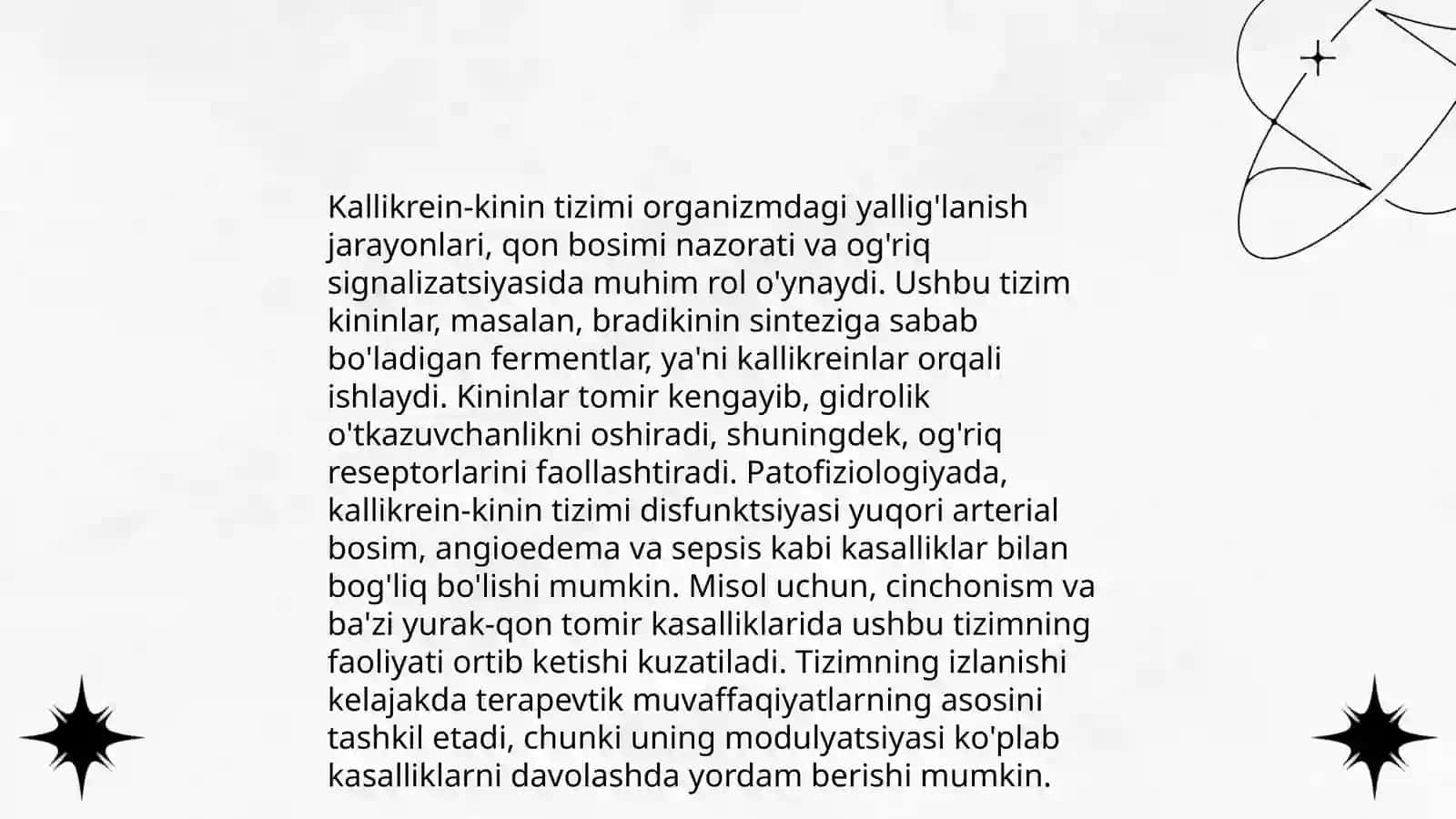 Kallikrein-kinin tizimi Klinik ahamiyati 4