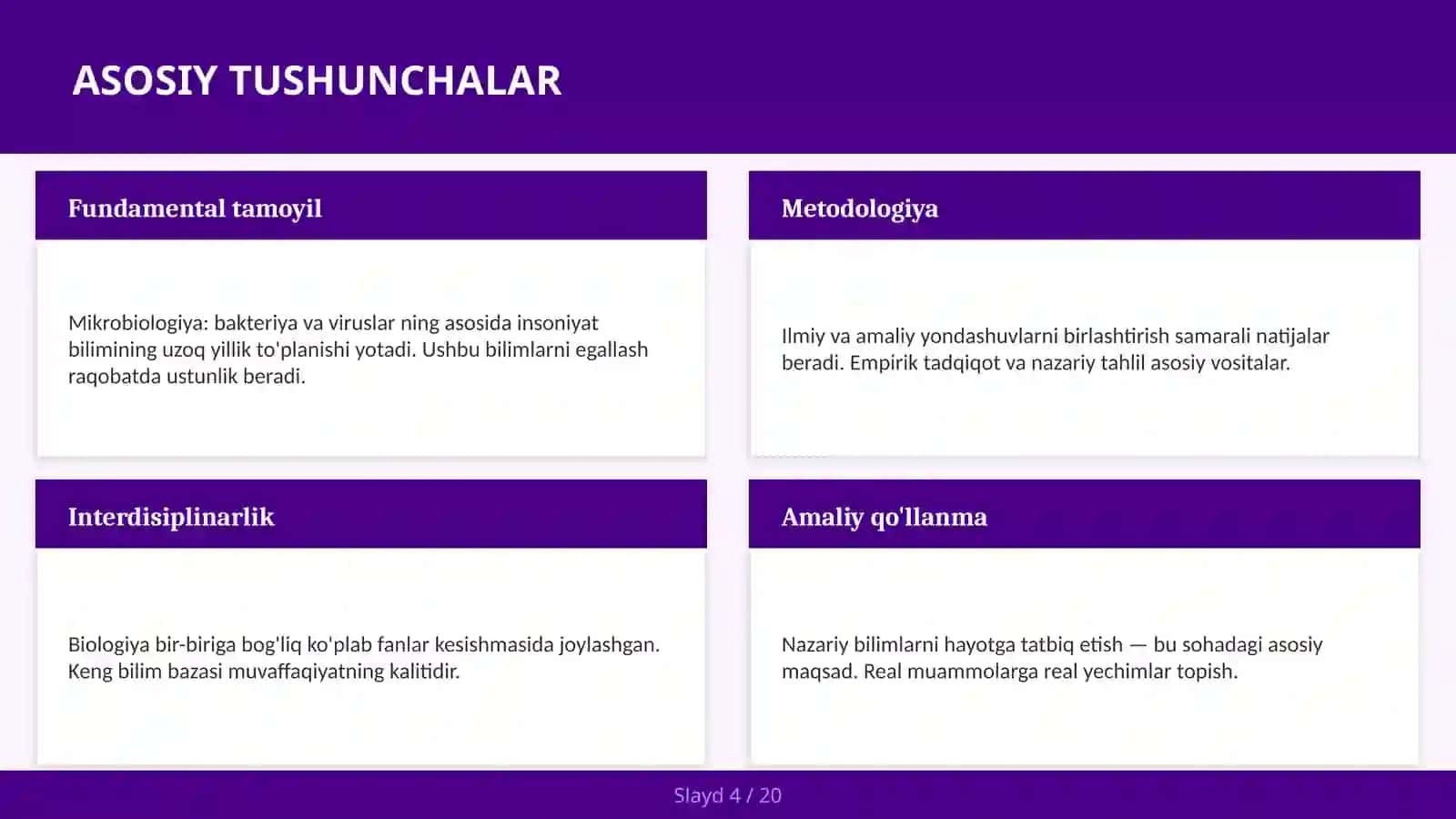 Mikrobiologiya: Bakteriya va Viruslar 4