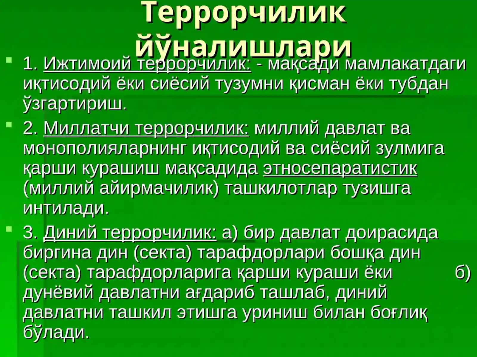 Терроризм ва диний экстремизм 4