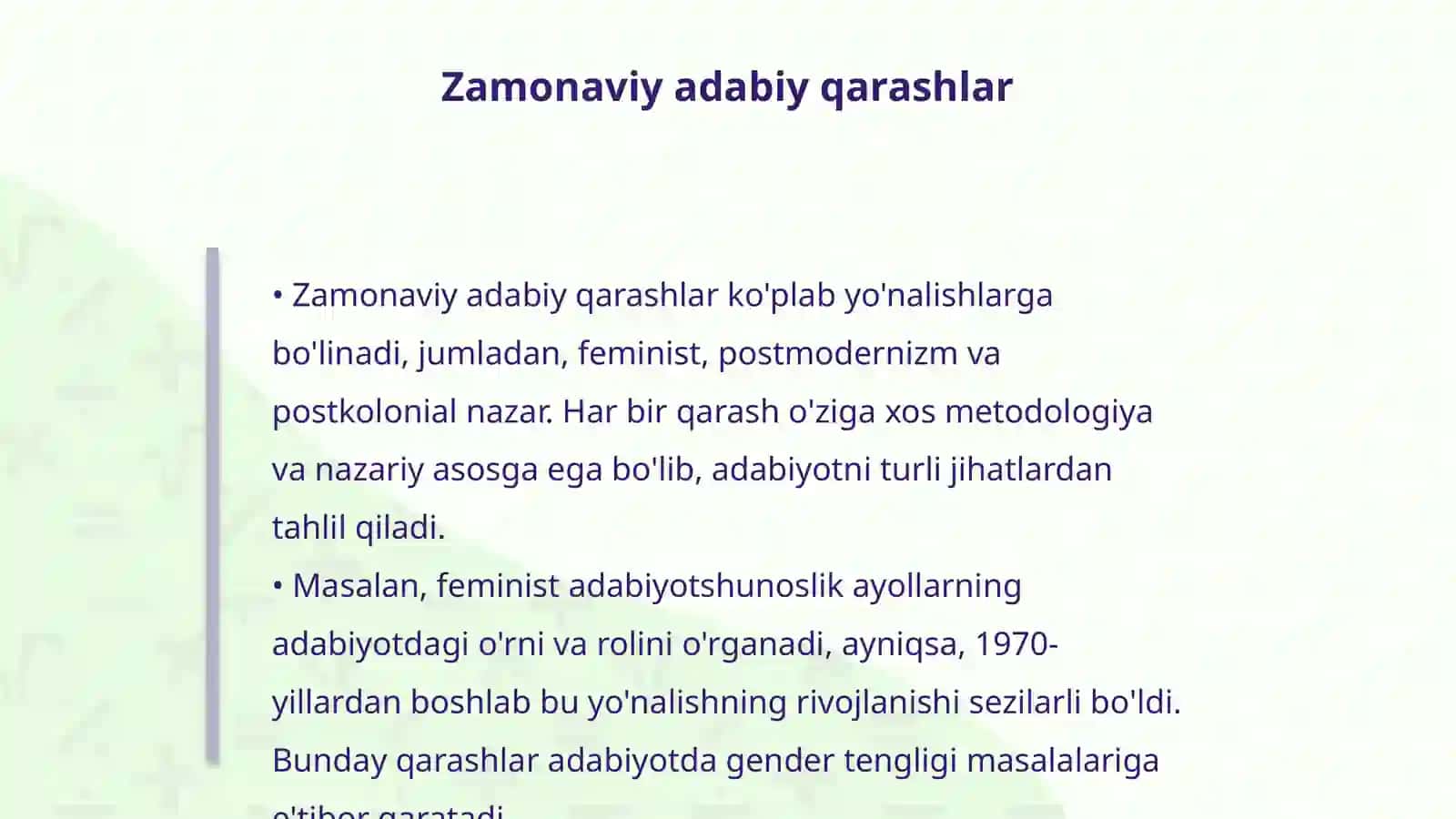 Adabiyotshunoslik fani va zamonaviy adabiy qarashlar 4
