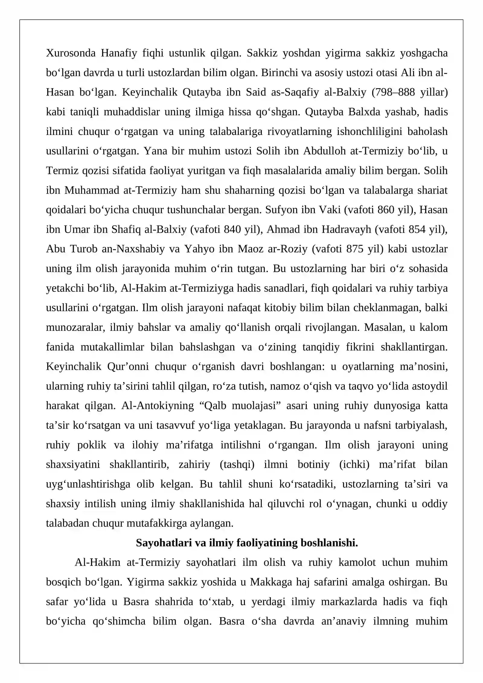 Al-Hakim at-Termiziy (820-932) 4