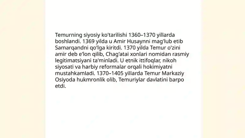 Sohibqiron Amir Temur 4