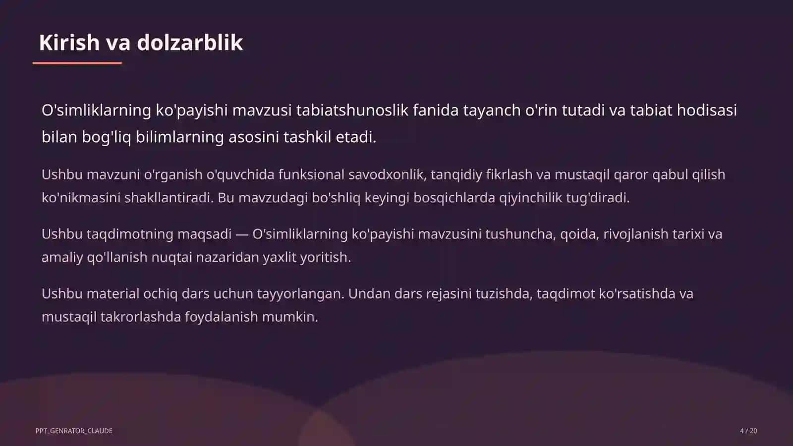 O'simliklarning ko'payishi (3-sinf) 4