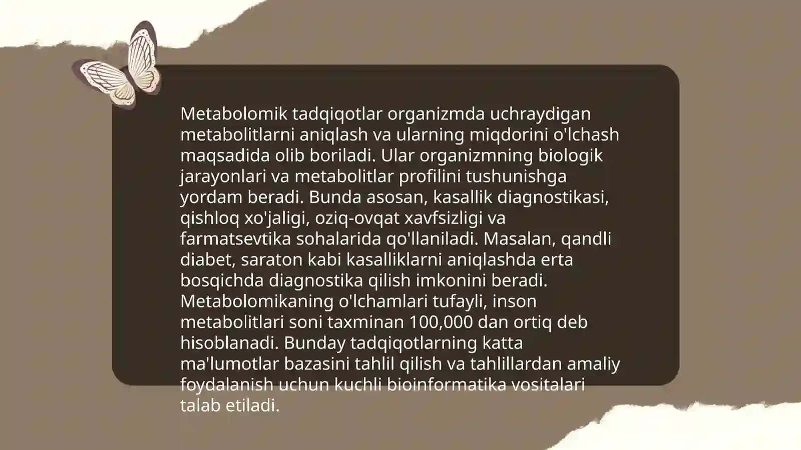 Metabolomika faning asoslari 4