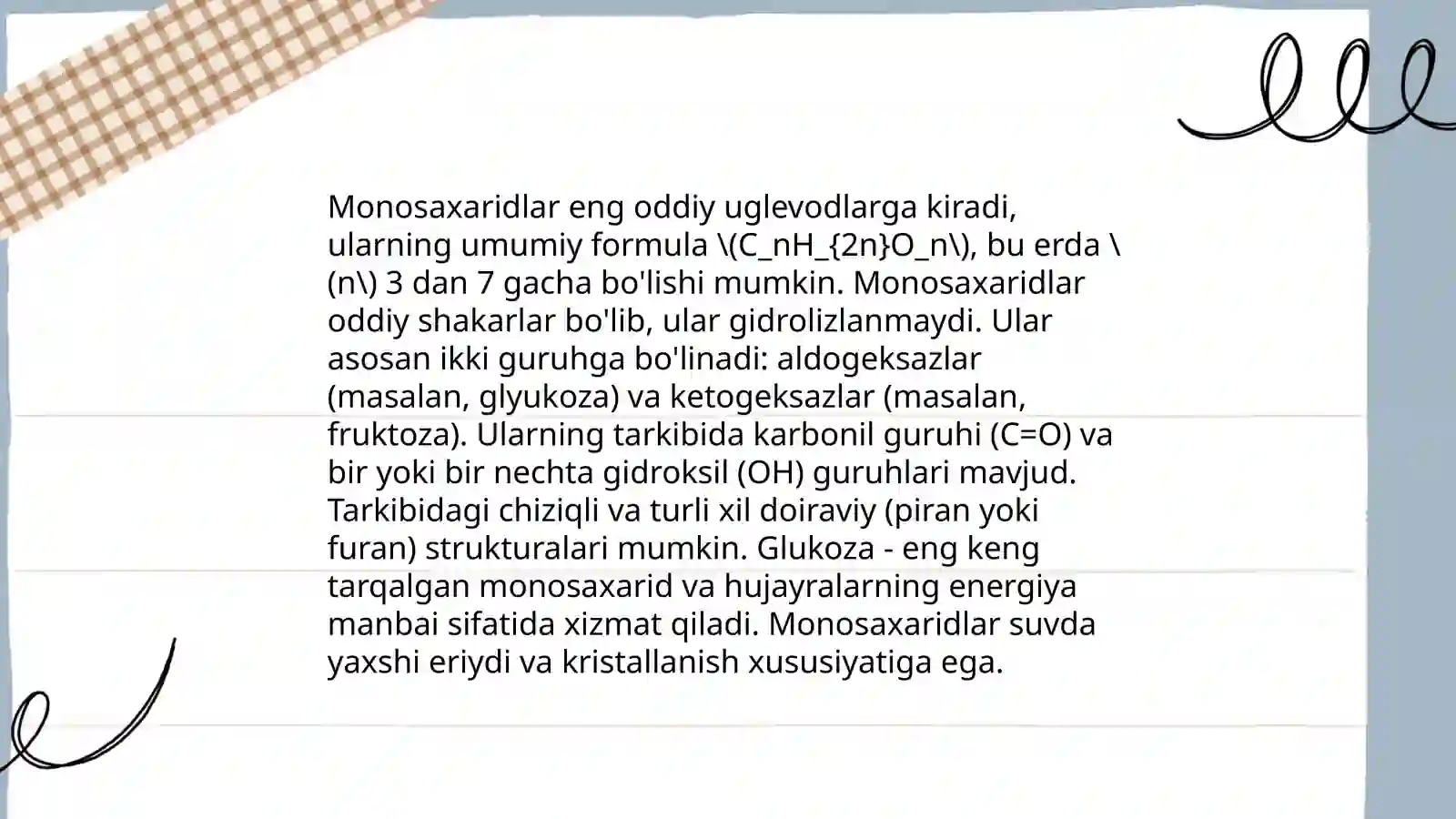 Monosaxaridlar va ularning xossalari 4