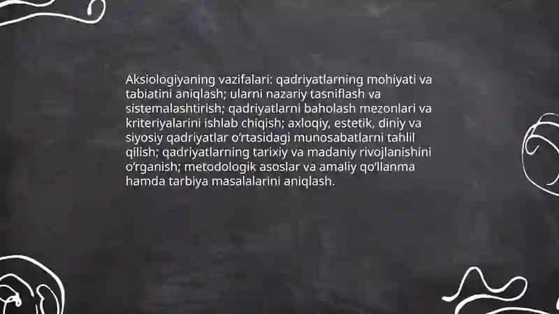 Falsafa: Qadriyat Tushunchasining ma'nosi va uning umumiy tavsifi 4