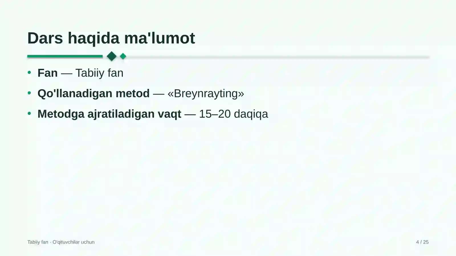tabiiy fan darslarida breynrayting metodidan foydalanish 4694 4