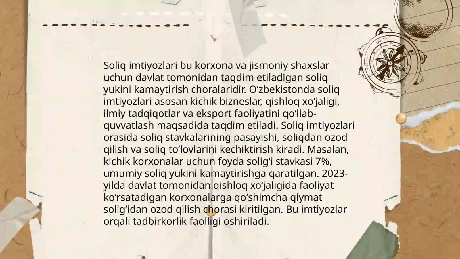 Soliqlar, ijara va investitsiyalar hisobi 4