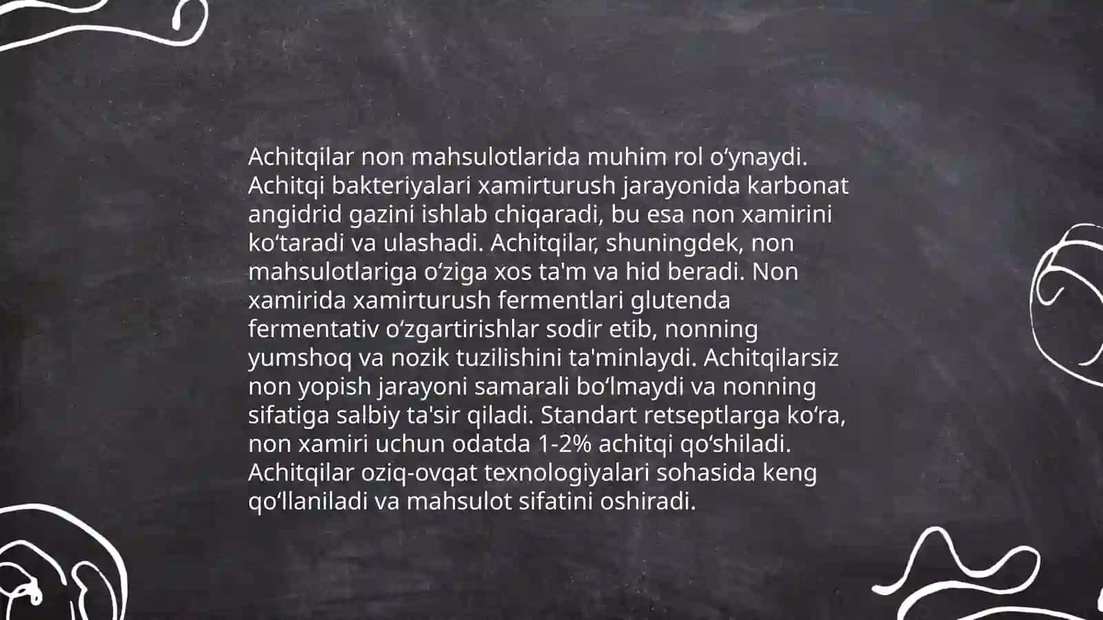 Achitqilarning oziq ovqat sanoatida tutgan o'rni 4