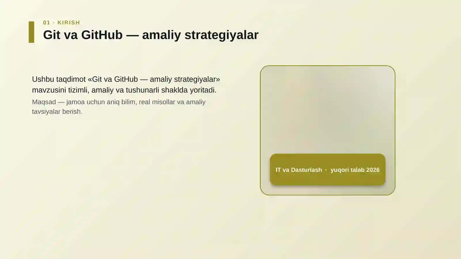 Git va GitHub — amaliy strategiyalar 4