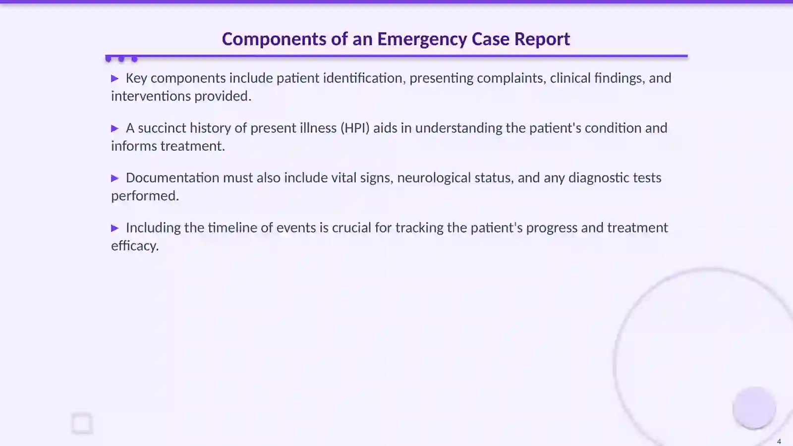 Emergency Case Documentation: A Doctor's Report 4