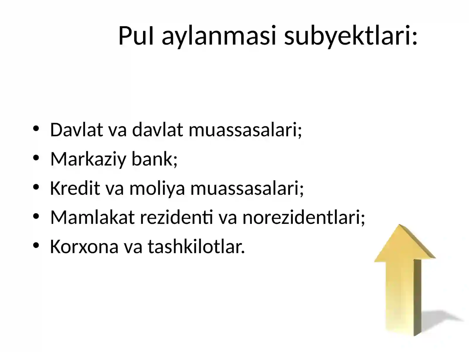 Pul aylanmasi va uning tarkibi 4