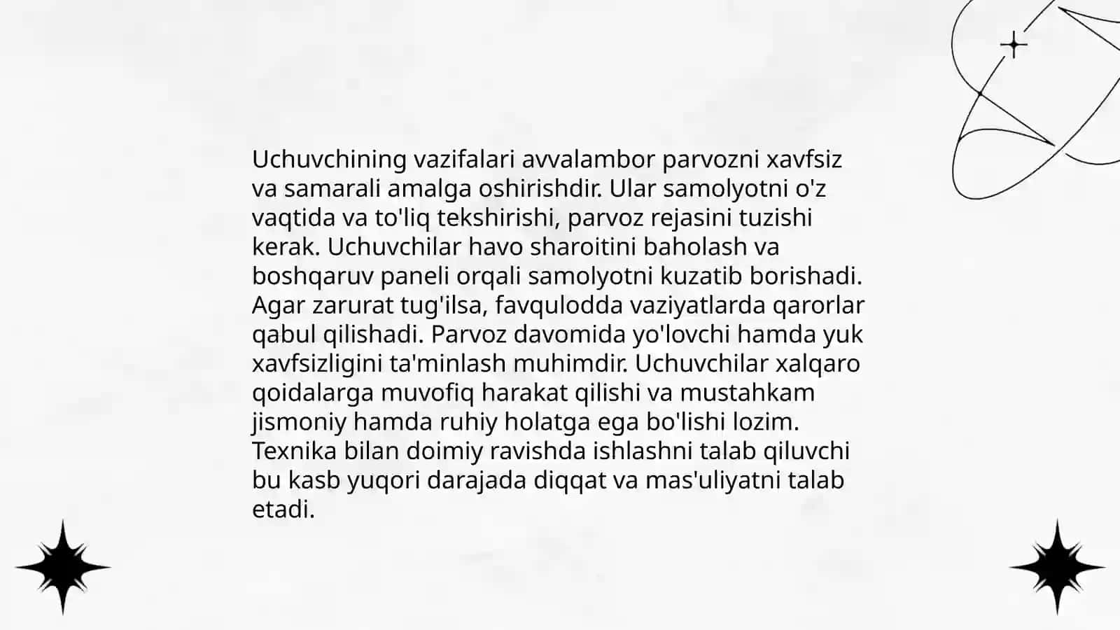 Uchuvchi kasbi.Uchuvchi kasbi haqida tushuncha.Karton qoğozdan hajimdor vertalyot modelini qurish va yiğish bosqichlari 4
