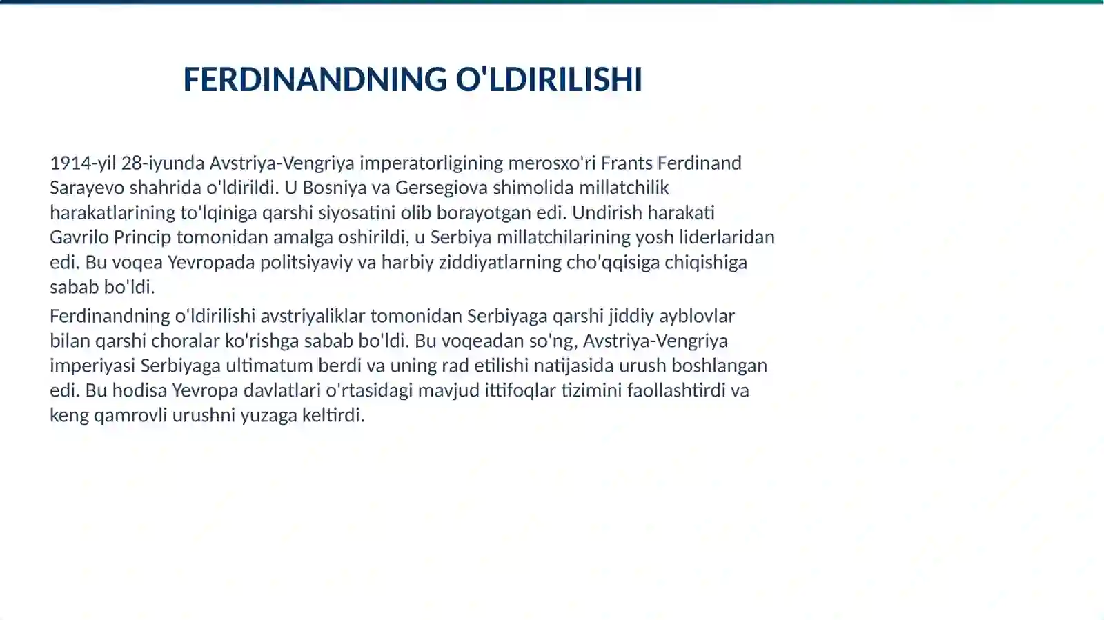 BIRINCHI HAJON URUSHI BOSHLANISH SABABLARI 4