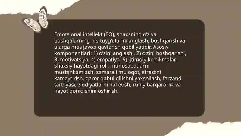 Shaxsning, hissiy, irodaviy sohasi va hissiyotlar haqida 4