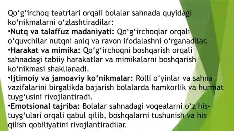 Qo'g'irchoq teatrlari orqali sahna madaniyatini mustahkamlash 4