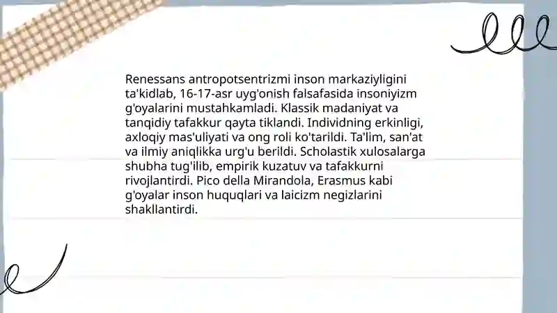 Rivojlanish falsafasi (Uyg'onish davri falsafasi 16-17-asrlar) 4