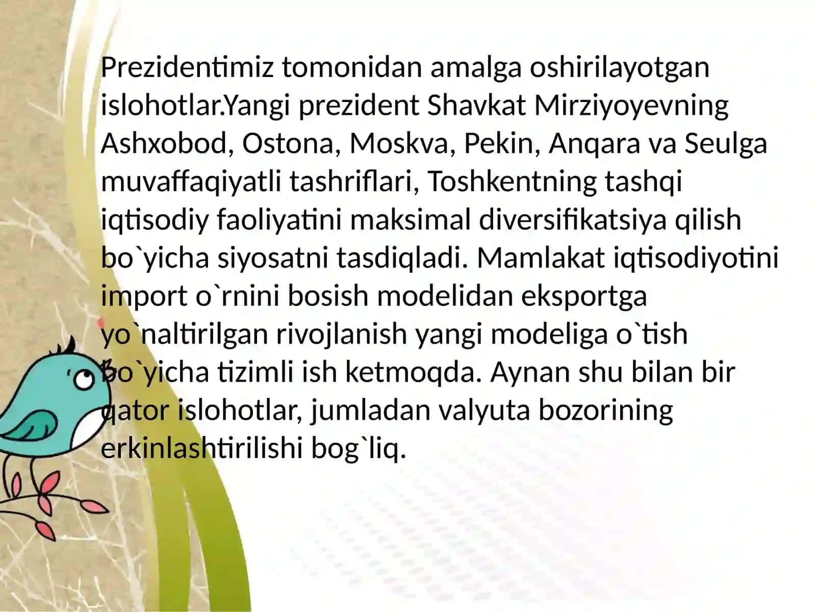 O'zbekistonda amalga oshirilayotgan islohatlar 4