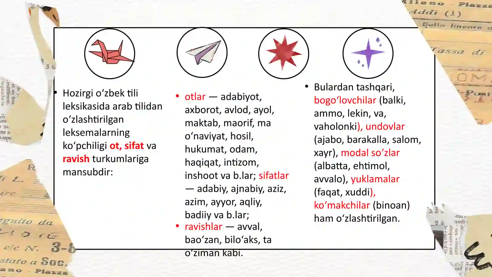 O'zlashma so'zlar 4