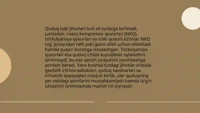 Neft konlarni ishlashda quduq tubi jihozlari 4