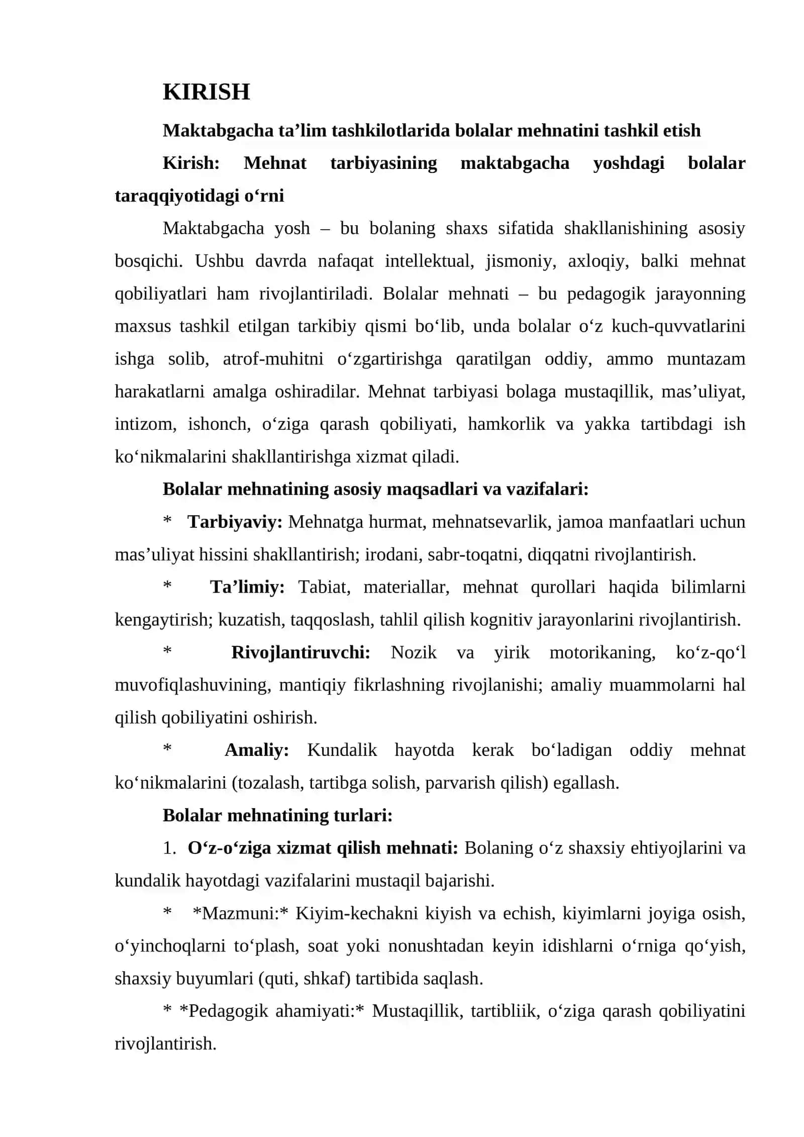 MAKTABGACHA TA'LIM TASHKILOTLARIDA BOLALAR MEHNATINI TASHKIL ETISH 4