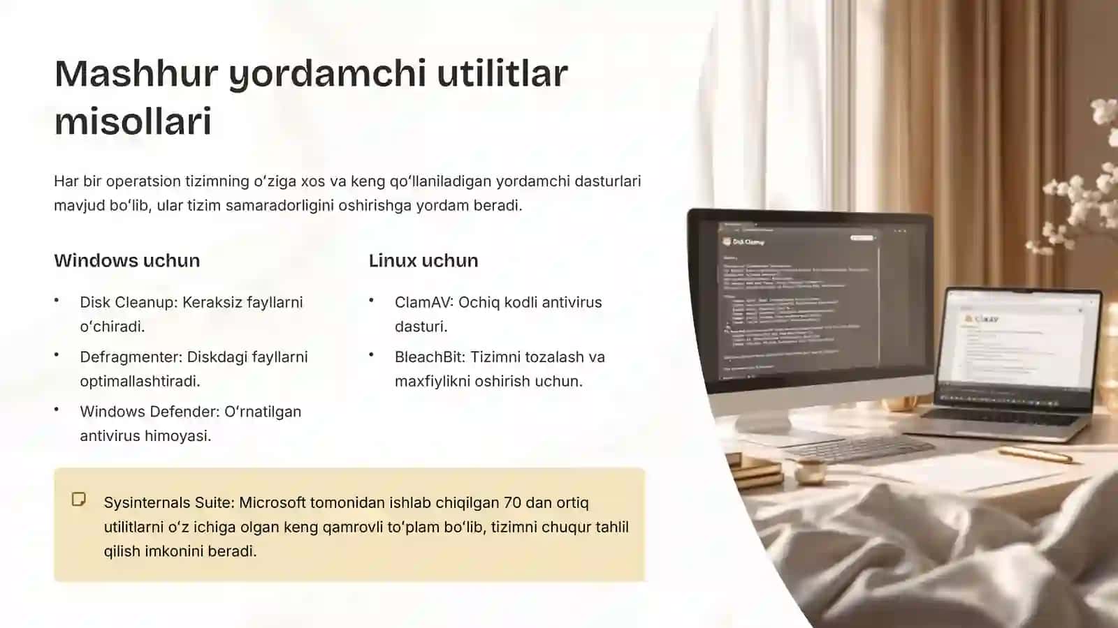 Yordamchi dasturlar va utilitlar 4