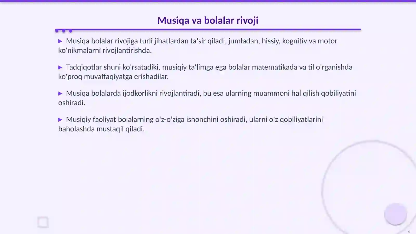 Oilada bolalarning musiqiy qobiliyatini rivojlantirish 4