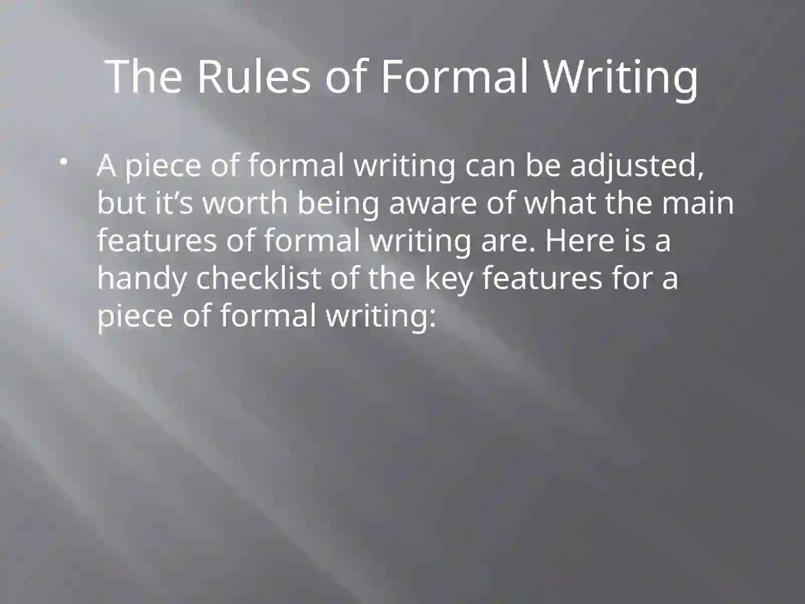Formal Writing 4
