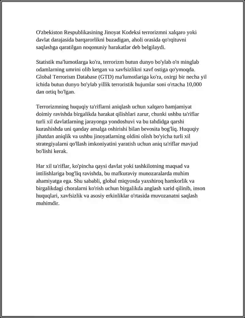 TERRORIZMGA QARSHI KURASHNING XALQARO-HUQUQIY ASOSLARI 4