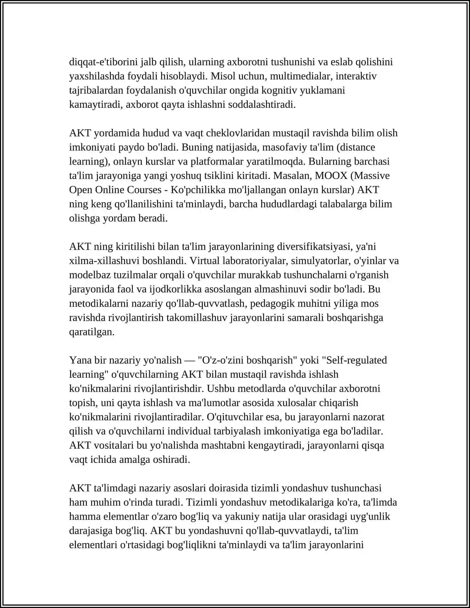 Axborot Kommunikatsion Texnologiyalarni Vositalari va Ularni Taʼlim Jarayonida Qoʻllash Imkoniyatlari 4